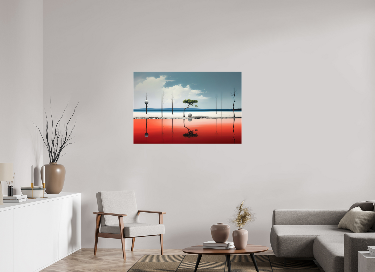 120 x 80 cm, Acrylglas glänzend standard Balance am Rand des Wassers—Wandkunst, Fine Art Print, Leinwand, Acryldruck, Alu-Dibond