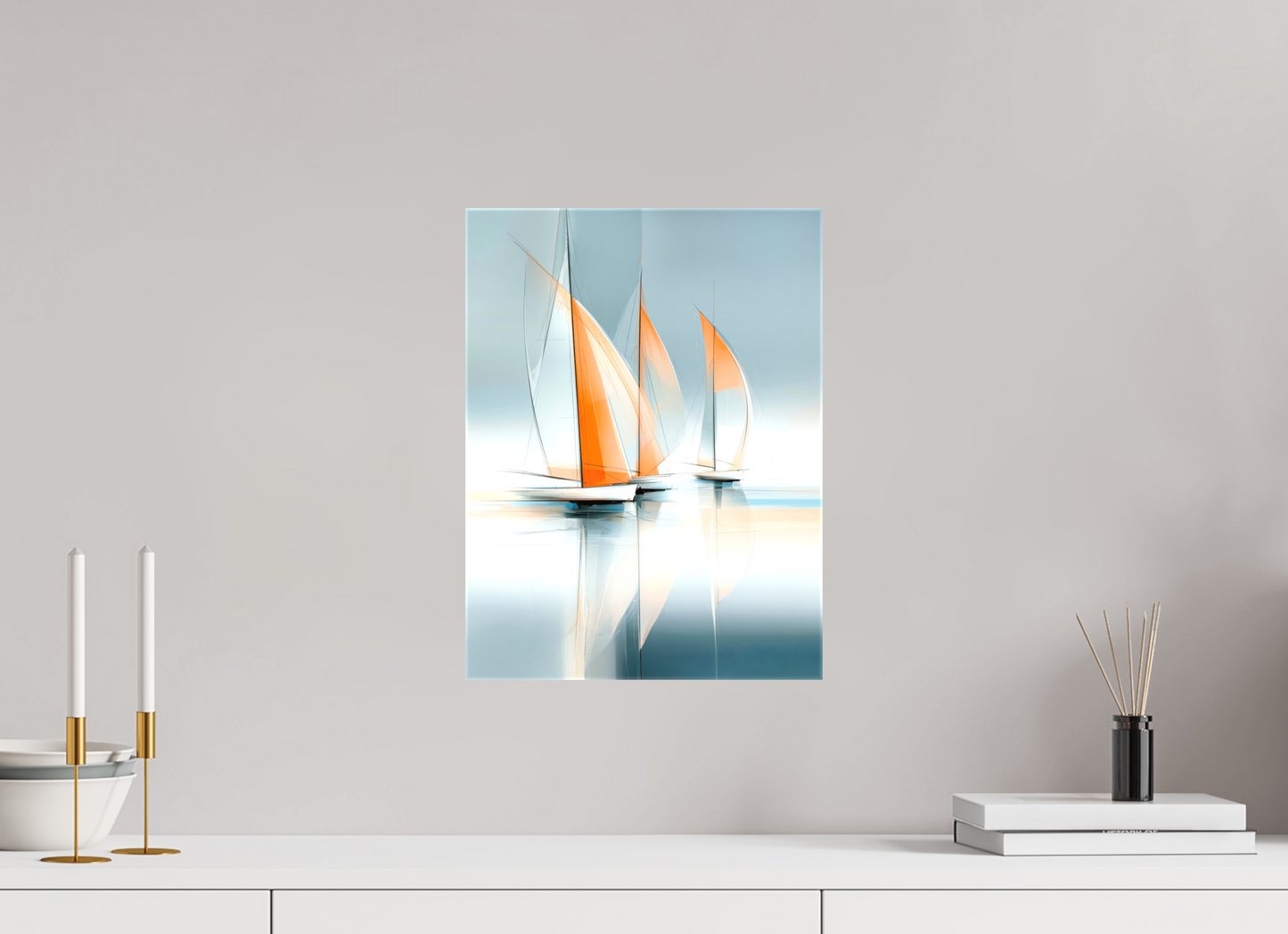 30 x 40 cm, Leinwand glänzend Linien im Wind