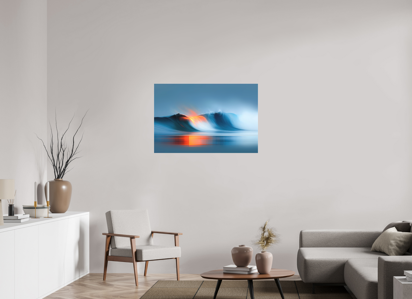 105 x 70 cm, Fine Art Pigmentdruck hinter Acrylglas Schwelle im Licht