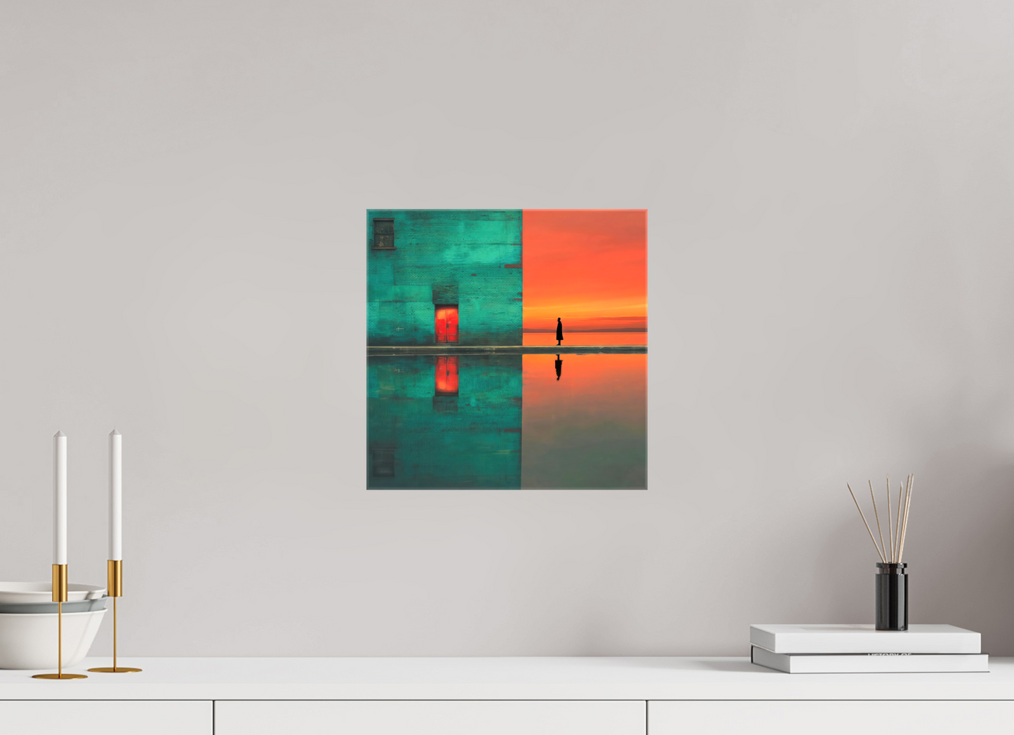30 x 30 cm, Leinwand glänzend Schwelle zum Meer