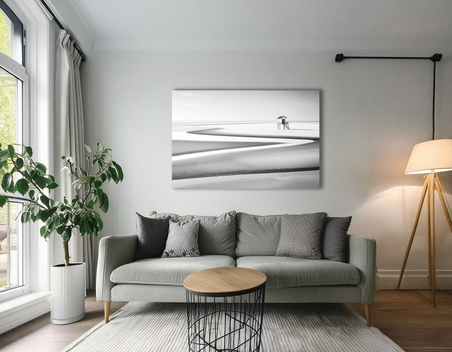 Stilt House in the Wadden Sea-01—Wall Art, Fine Art Print, Canvas, Acrylic Print