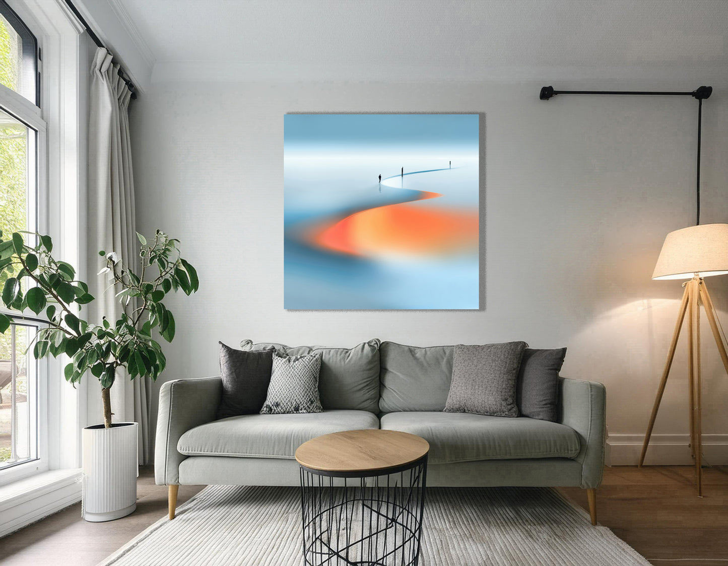 Weg der Gezeiten (square)—Wandkunst, Fine Art Print, Leinwand, Acryldruck, Alu-Dibond